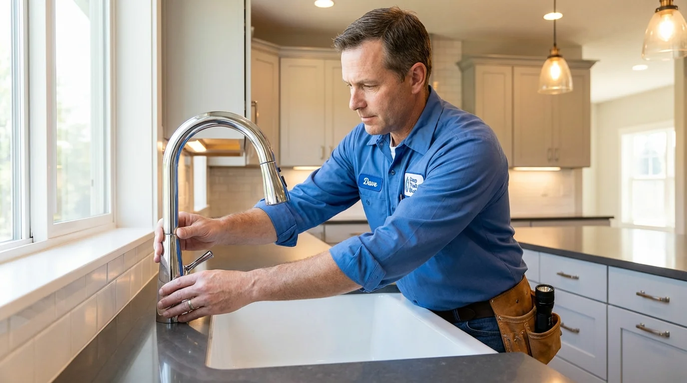 Kitchen faucet installation by Johns Plumbing LLC in Bakerstown